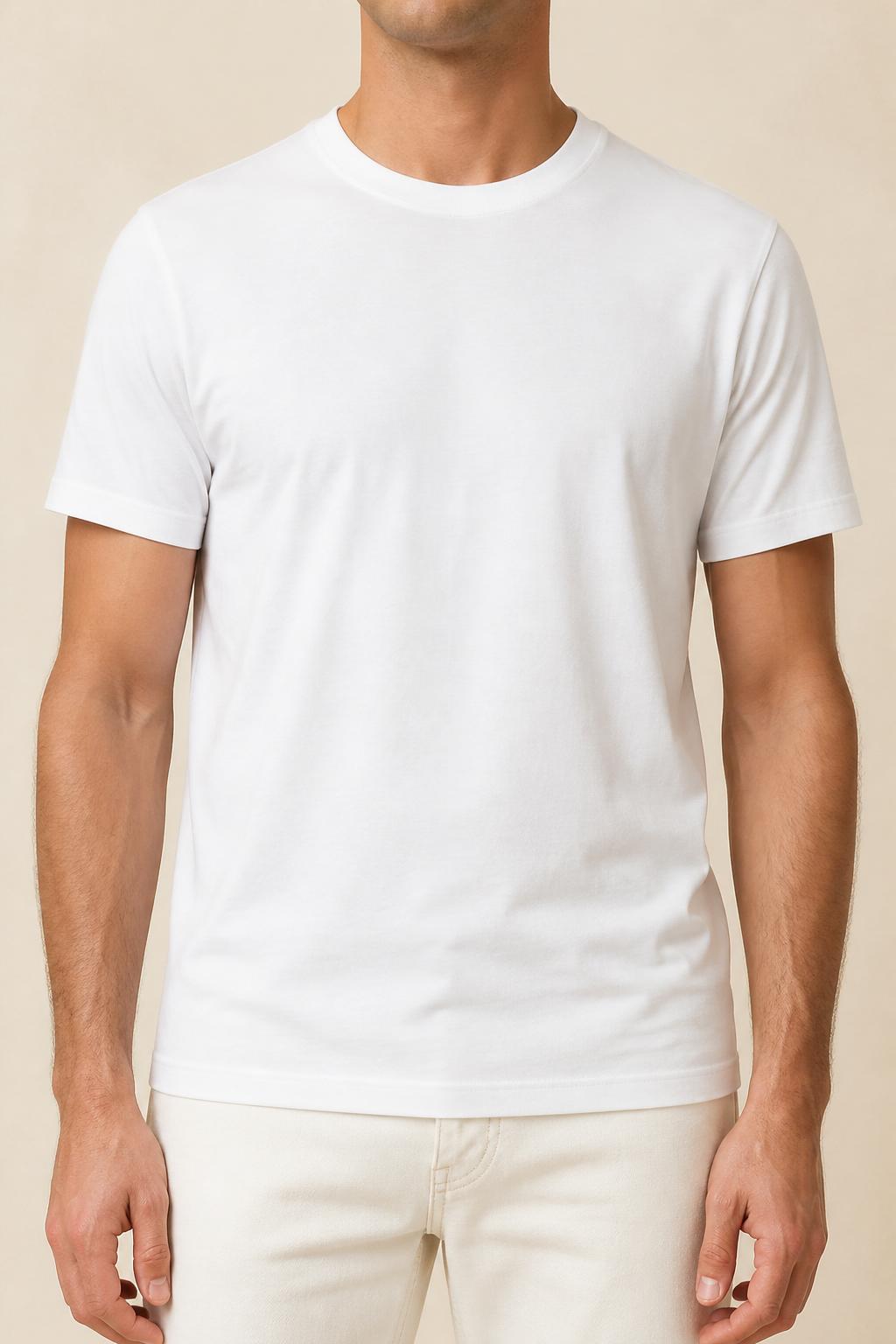 Plain White t-shirt in the selected color